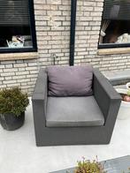 Wicker Loungebank + Tafel en Stoel Tuinset, Ophalen, Gebruikt, Wicker