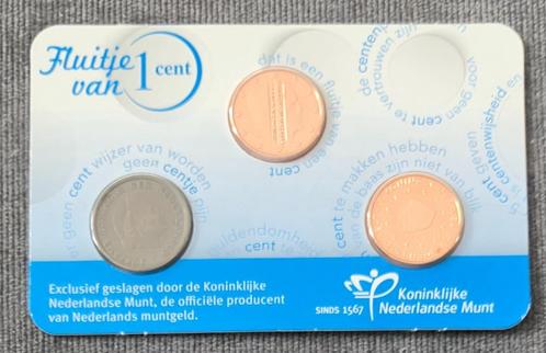 Fluitje van één Cent UNC Coincard nederland 2015, Postzegels en Munten, Munten | Nederland, Losse munt, Euro's, Koningin Beatrix