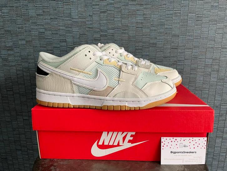 Nike Dunk Low EU 41 Scrap Sea Glass Sail Seafoam, Kleding | Heren, Schoenen, Zo goed als nieuw, Sneakers of Gympen, Wit, Ophalen of Verzenden
