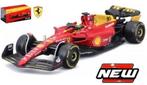 Bburago Ferrari F1-75 Leclerc 2022 Monza Livery met helm, Nieuw, Overige merken, Ophalen of Verzenden, Auto