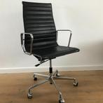 Vitra Eames stoel EA 119 EA119 zwart leer chroom, Ophalen, Gebruikt, Zwart