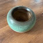 Bloempot Turquoise, Tuin en Terras, Bloempotten, Ophalen, Rond, Aardewerk, Minder dan 25 cm