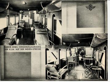 cabine KLM-vliegtuig op Indië-route  -  prent       =0002= beschikbaar voor biedingen