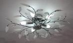 Plafondlamp 2x met bladeren, Ophalen of Verzenden, Zo goed als nieuw, Glas