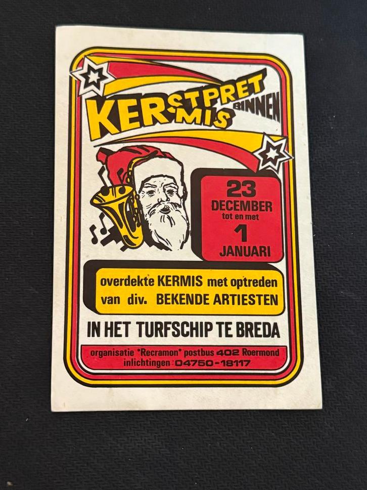~ Sticker ~ Kermis Breda - Kerstpret binnen!, Verzamelen, Stickers, Zo goed als nieuw, Ophalen of Verzenden