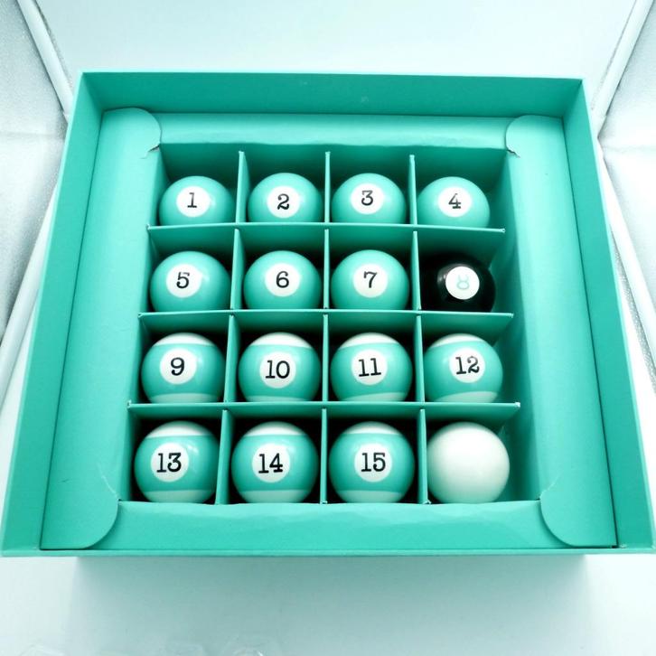 Prachtige set Billiard pool ballen in Tiffany's stijl, Sport en Fitness, Biljarten en Poolen, Nieuw, Pooltafel, Ophalen of Verzenden