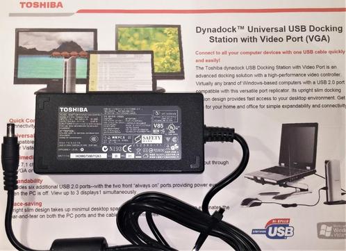 Toshiba Dynadock PA3543U-1ACA 5V 5A 25W Adapter EADP-25BB, Computers en Software, Pc- en Netwerkkabels, Zo goed als nieuw, Ophalen of Verzenden