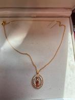 Madonna uit italie goudkleurig met strass steentjes  ketting, Sieraden, Tassen en Uiterlijk, Kettingen, Overige materialen, Nieuw