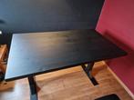 Eiken bureau tafel mat zwart 140x80 met poten 78 hoog, Huis en Inrichting, Bureaus, Ophalen, Gebruikt, Bureau