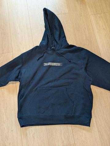 Supreme x Swarovski Motion Logo Hoodie Navy XL beschikbaar voor biedingen