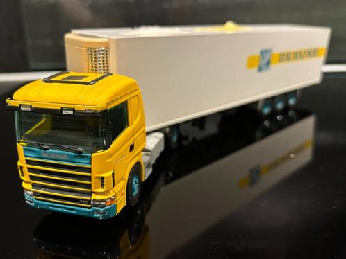 Tekno Scania 4 serie de Rijke met 3 assige koeler izgst, Hobby en Vrije tijd, Modelauto's | 1:50, Nieuw, Bus of Vrachtwagen, Tekno