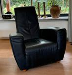 Label Longa in zwart, Huis en Inrichting, Fauteuils, Ophalen, Gebruikt, 75 tot 100 cm, Leer