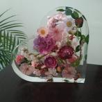 Epoxy bloemen hart, moederdag, Ophalen of Verzenden, Zo goed als nieuw, Overige vormen, Overige materialen