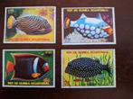 ECUATORIAAL GUINEE; set (4) VISSEN, Verzenden, Gestempeld, Dier of Natuur