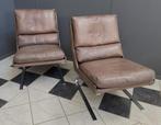 1964 COR 2 swing fauteuils LEER chroom Reinhold & Schröpfer, Huis en Inrichting, Fauteuils, Ophalen, Gebruikt, Vintage, 75 tot 100 cm
