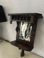 brocante hang console met geslepen spiegel, Ophalen of Verzenden, Rechthoekig, Minder dan 50 cm, Minder dan 100 cm