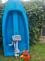 Polyester bootje met motor, Watersport en Boten, Ophalen, Gebruikt, Drie personen of meer, Overige typen
