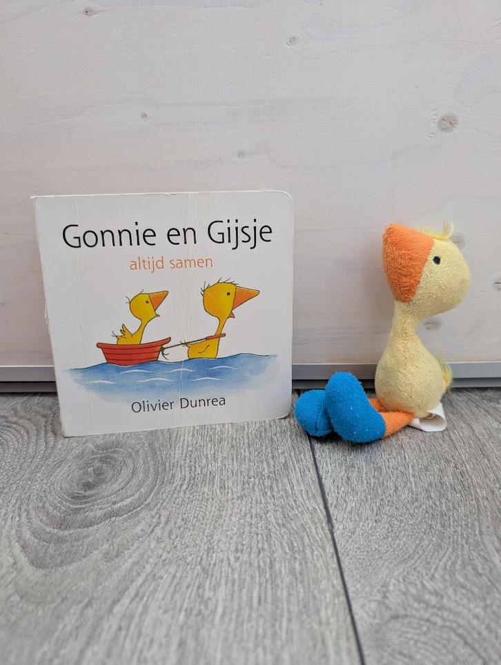 Gonnie & Gijsje altijd samen -Olivier Dunrea +knuffel Gijsje, Boeken, Kinderboeken | Baby's en Peuters, Gelezen, 2 tot 3 jaar