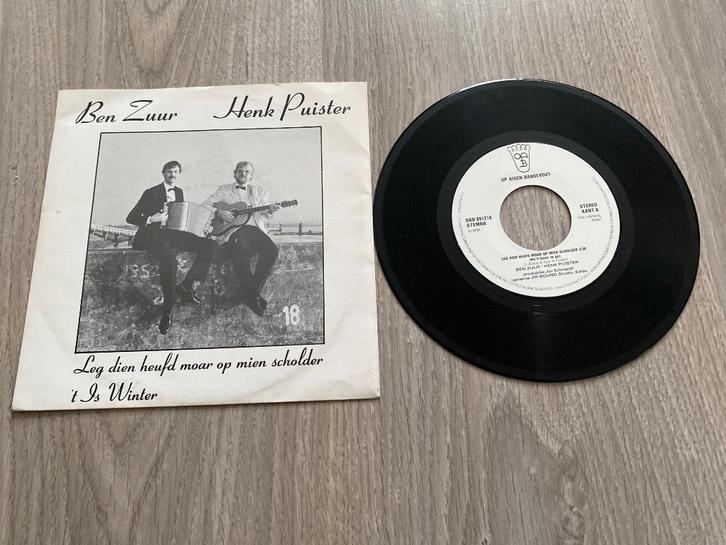 Ben Zuur Henk Puister Leg dien heufd mor op mien scholder, Cd's en Dvd's, Vinyl | Nederlandstalig, Zo goed als nieuw, Levenslied of Smartlap