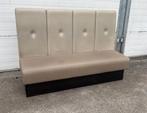 1 stuks horeca restaurant bank wandbank treinbank 175 cm, Ophalen, Gebruikt, Bruin, Hout