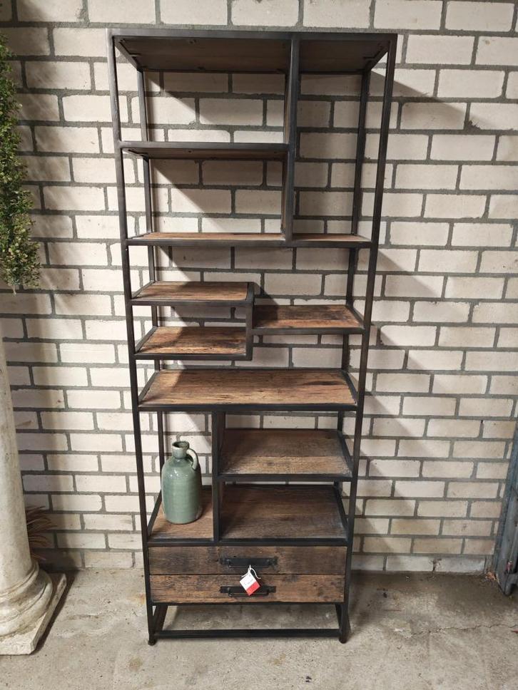 Industriële Kast met Laden, Huis en Inrichting, Kasten | Boekenkasten, Zo goed als nieuw, 50 tot 100 cm, 200 cm of meer, 25 tot 50 cm