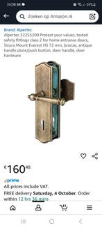 Nieuwe! Bronzen voordeurgreep, Doe-het-zelf en Verbouw, Deuren en Horren, Minder dan 80 cm, 215 cm of meer, Nieuw, Ophalen of Verzenden