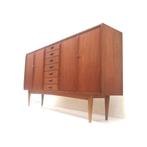 Deens design dressoir jaren '60 '70 midcentury retro teak, Gebruikt, 5 laden of meer, Verzenden, 150 tot 200 cm