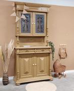 Franse, antieke, sierlijke buffetkast warm tan, Gebruikt, Josièfine Vintage Line, Ophalen of Verzenden, Info@josiefine.nl