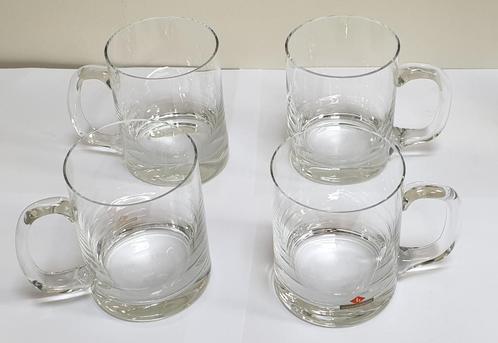 4 aparte bierglazen met dikke bodem van Wiesenthalhütte, Verzamelen, Glas en Borrelglaasjes, Zo goed als nieuw, Bierglas, Ophalen of Verzenden