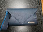 Blauwe Jan Taminiau Clutch KLM, Sieraden, Tassen en Uiterlijk, Portemonnees, Overige merken, Leer, Blauw, Ophalen of Verzenden