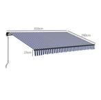 Zonneluifel Terrasluifel, incl. Handkruk, , 350 cm x 290 cm, Tuin en Terras, Zonneschermen, Ophalen, Nieuw, A, A