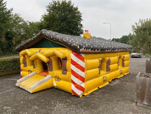 luchtkussen - Springkussen met dak, Kinderen en Baby's, Speelgoed | Buiten | Springkussens, Gebruikt, Ophalen