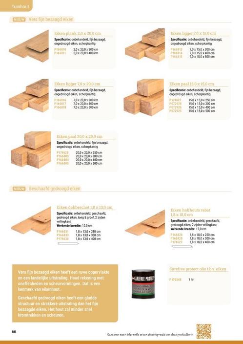 Eikenhout van topkwaliteit, Doe-het-zelf en Verbouw, Hout en Planken, Nieuw, Overige typen, Eiken, 300 cm of meer, Ophalen