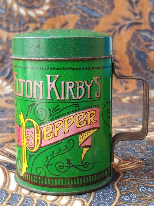 Mooie oude peperbus uit Engeland van Elton Kirby's van blik., Antiek en Kunst, Antiek | Woonaccessoires, Ophalen of Verzenden