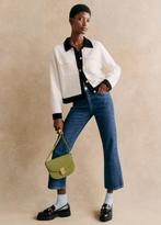 Sézane wit zwart vest Betty Nieuw met prijskaartje, Wit, Maat 46/48 (XL) of groter, Nieuw, Ophalen of Verzenden