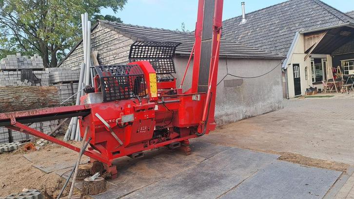 Hakki Pilke BIG X 50cm zaag kloofmachine vol 380V elecktra, Tuin en Terras, Kloofmachines, Gebruikt, Liggend, Elektrisch, Ophalen