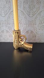 Pistool Kandelaar & Lampen - Gouden Accent, Huis en Inrichting, Overige kleuren, Ophalen of Verzenden, Zo goed als nieuw, Goud