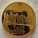 Penning 10 Florijn 400 jaar Nederland - New York 2009, Verzenden, Koningin Beatrix, Losse munt, Goud