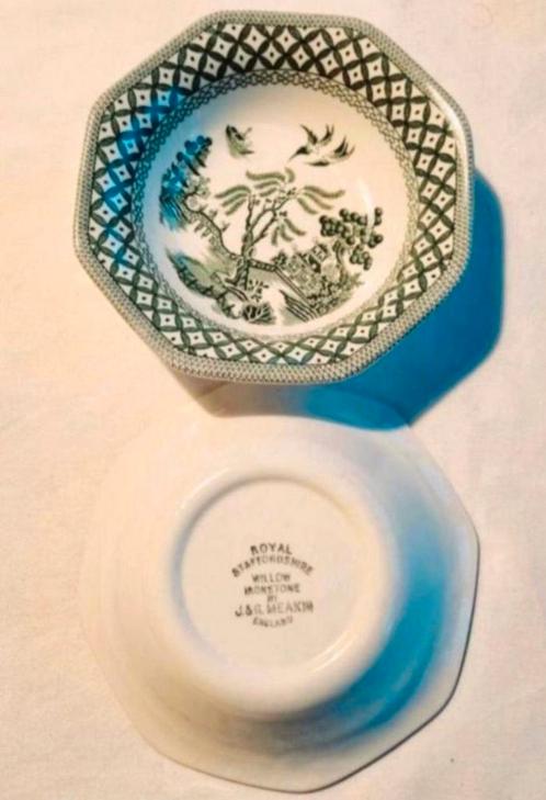 J&G Meakin England Willow schaaltjes groene pagode, Antiek en Kunst, Antiek | Servies los, Ophalen of Verzenden