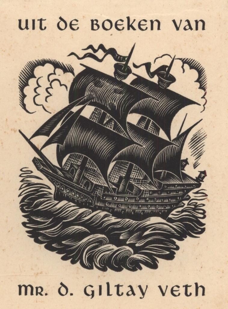 1760 Ex Libris Nederland : Thijs Mauve, 1941, Antiek en Kunst, Verzenden