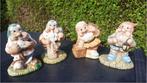 set van 4 keramische kabouters, Ophalen of Verzenden, Zo goed als nieuw, Fantasy