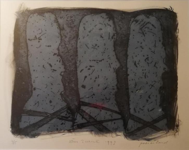 Wim Zurne(1953) Kleuren Ets " Paaseiland " Ges Gen Ged Titel, Antiek en Kunst, Kunst | Etsen en Gravures, Ophalen of Verzenden