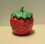 Vintage aarbeien pot met deksel, Ophalen of Verzenden