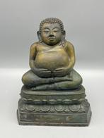 Oosters Cadeau Sangkajai Boeddha brons beeld uit Thailand, Ophalen of Verzenden, Zo goed als nieuw