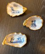 Teckel in Gouden/Zilveren Oesterschelp, Overige materialen, Schaal, Nieuw, Ophalen of Verzenden