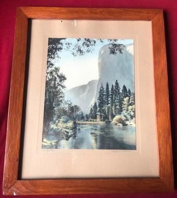 Lijst met oude afbeelding print foto El Capitan - Califonië beschikbaar voor biedingen
