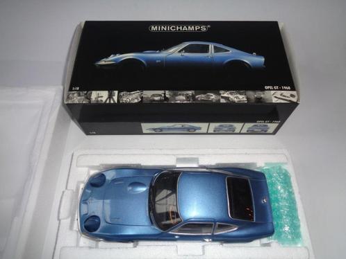 Minichamps Opel GT 1968 met Doos., Die-Cast Metal,  1/18, Hobby en Vrije tijd, Modelauto's | 1:18, Zo goed als nieuw, Auto, MiniChamps