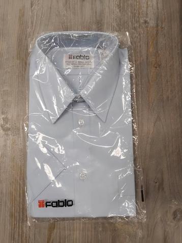 nieuw vintage blauwe overhemden van Fablo maat 41/42 beschikbaar voor biedingen