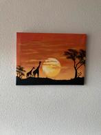 Afrikaans Schilderij met Giraffen, Antiek en Kunst, Ophalen