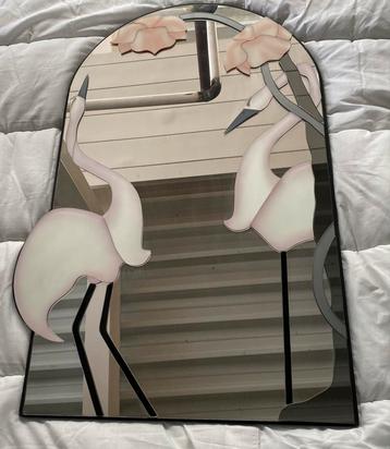Spiegel met Flamingo Design - 100x68cm beschikbaar voor biedingen